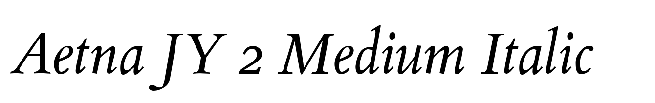 Aetna JY 2 Medium Italic